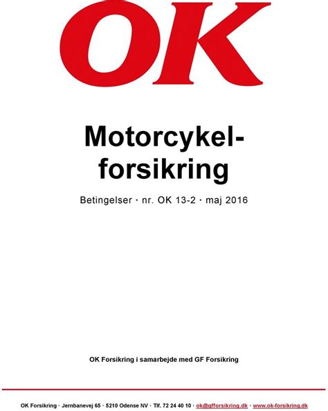 forsikring for motorcykel.